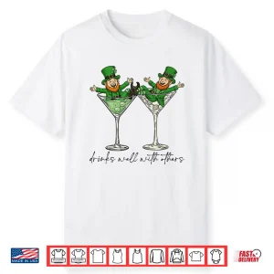 Leprechaun Martini Cocktail St Patrick’S Day Tee Women Mens Shirt