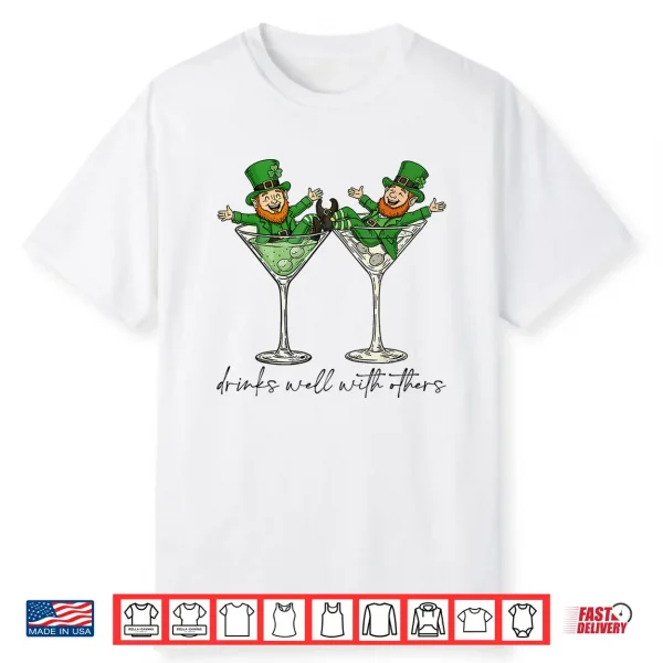 Leprechaun Martini Cocktail St Patrick’S Day Tee Women Mens Shirt
