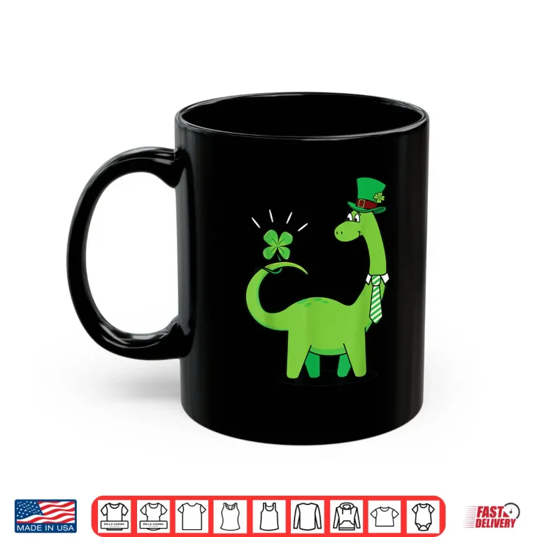 Mug KidS Dinosaur St Patricks Day Shamrock Shirt Toddler Boys Shirt
