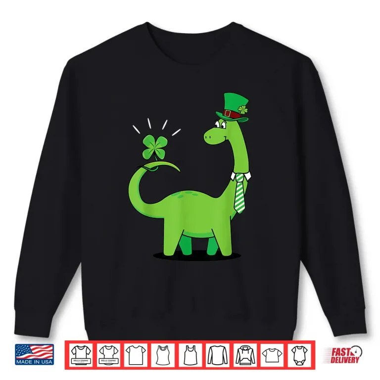 Sweatshirt KidS Dinosaur St Patricks Day Shamrock Shirt Toddler Boys Shirt