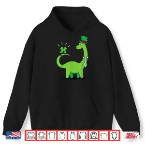 Hoodie KidS Dinosaur St Patricks Day Shamrock Shirt Toddler Boys Shirt