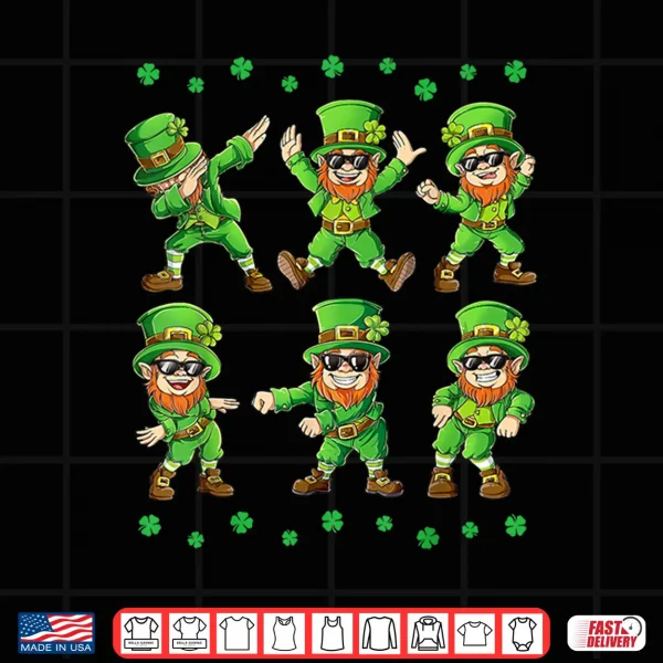 Design Dancing Leprechauns St PatrickS Day Boys Girls Kids Funny Shirt