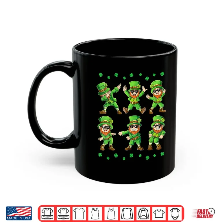 Mug Dancing Leprechauns St PatrickS Day Boys Girls Kids Funny Shirt