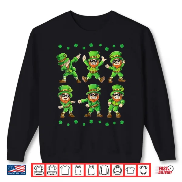 Sweatshirt Dancing Leprechauns St PatrickS Day Boys Girls Kids Funny Shirt