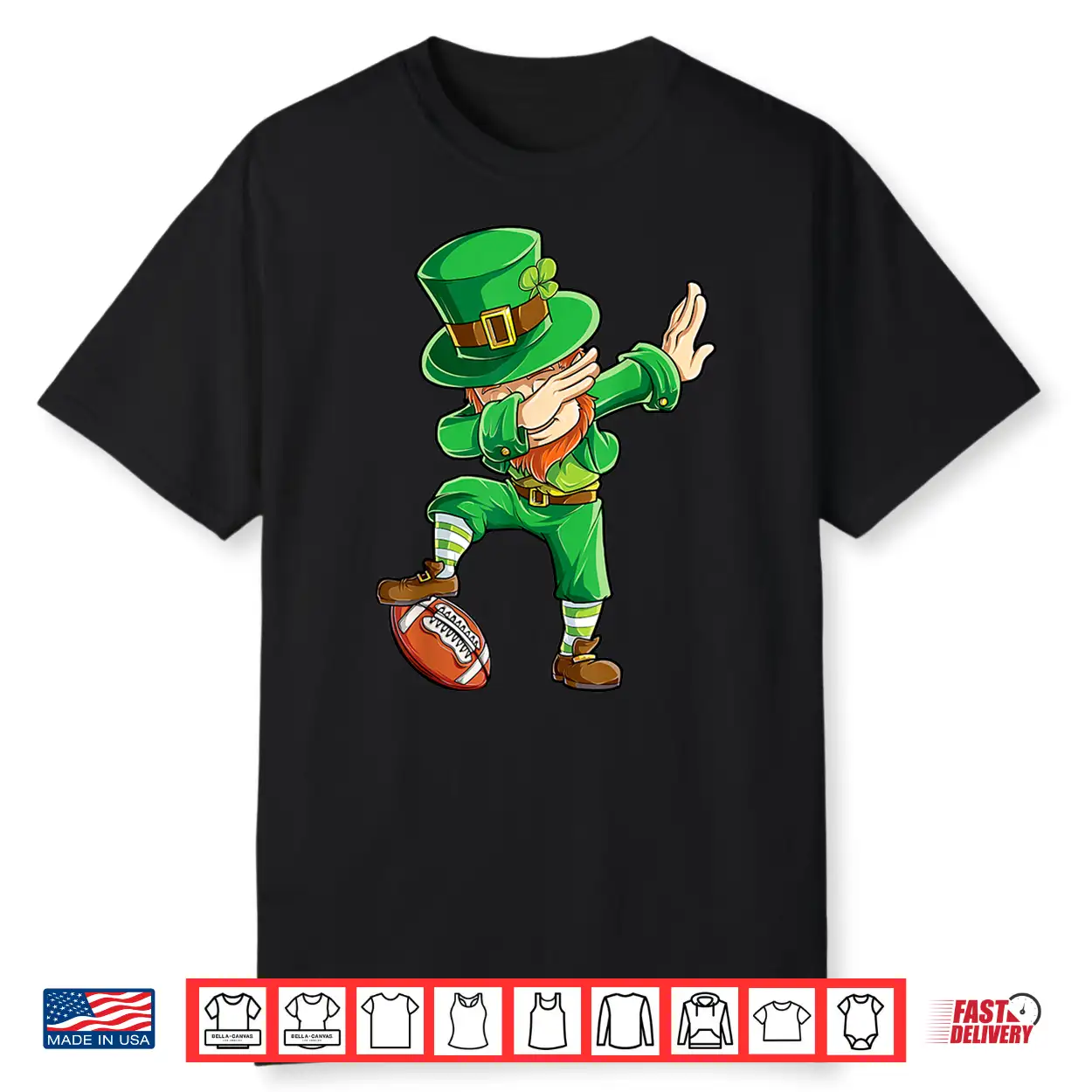 Dabbing Leprechaun Football T Shirt St Patricks Day Boys Men Dabbing Leprechaun Football T Shirt St Patricks Day Boys Men