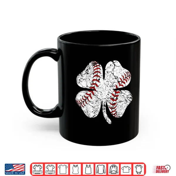 Mug Baseball St Patricks Day T Shirt Boys Men Catcher Shamrock