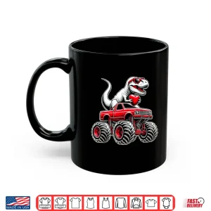 Mug Valentines Day T Rex Riding Monster Truck Funny Boys Shirt