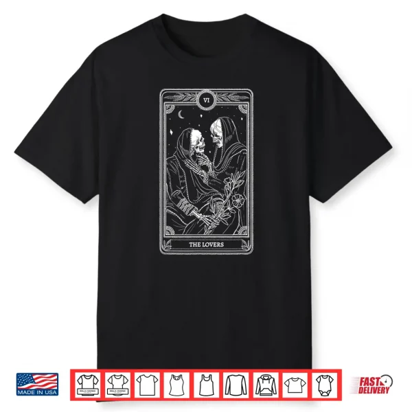 The Lover Tarot Card Valentine Goth Valentines Day Couple Shirt
