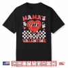 Retro Groovy Mama Is My Valentine Cute Heart Boys Girls Kids Shirt