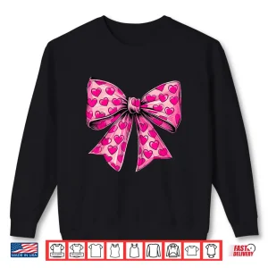 Sweatshirt Pink Boquette Bow Valentine Kid Girl Women Shirt