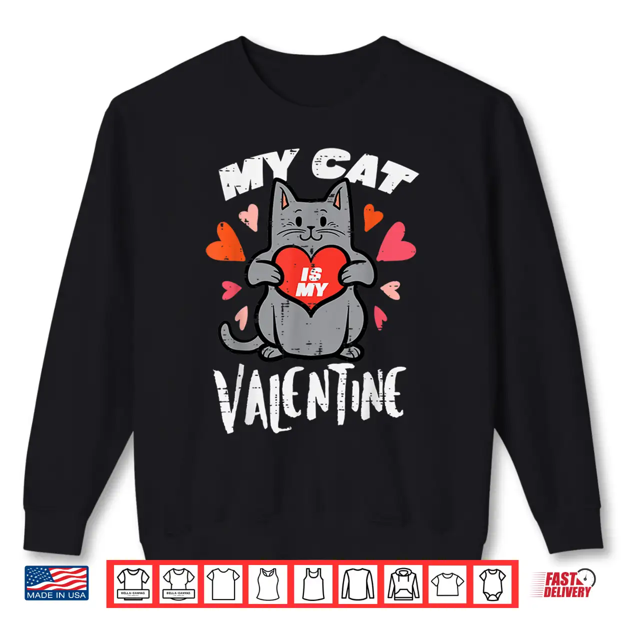 My Cat Is My Valentine Funny Valentines Day Women Girls Shirt My Cat Is My Valentine Funny Valentines Day Women Girls Shirt