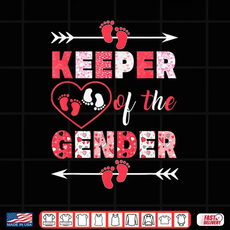 Design Keeper Of The Gender Reveal Baby Valentine Party Shirt