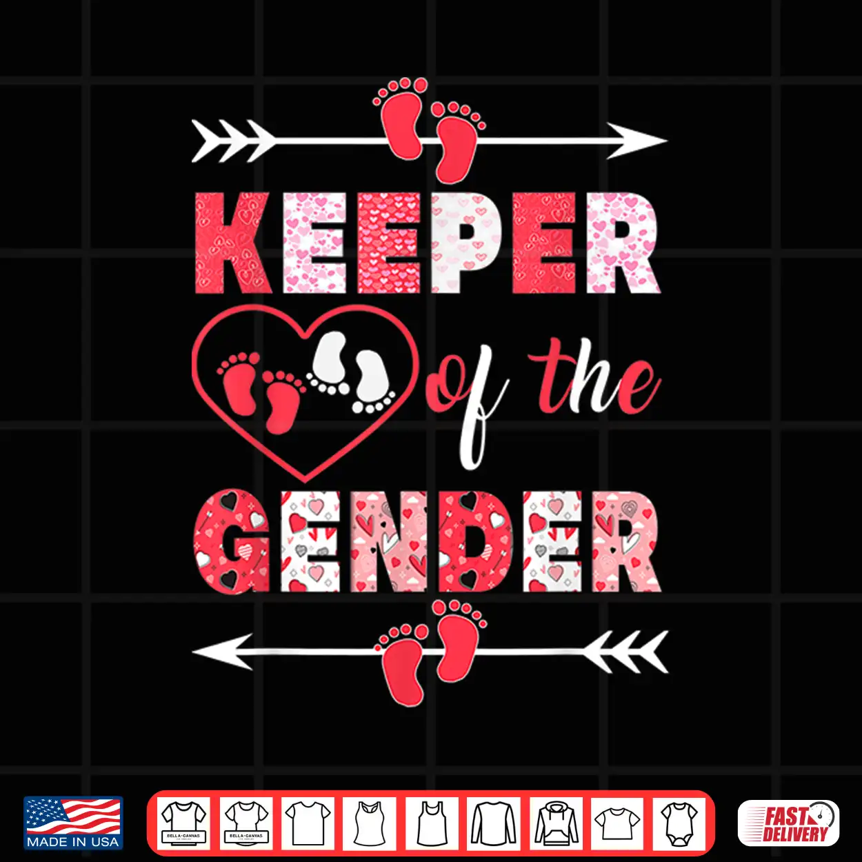 Keeper Of The Gender Reveal Baby Valentine Party Shirt Keeper Of The Gender Reveal Baby Valentine Party Shirt