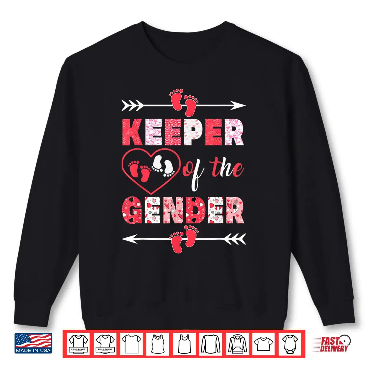 Keeper Of The Gender Reveal Baby Valentine Party Shirt Keeper Of The Gender Reveal Baby Valentine Party Shirt