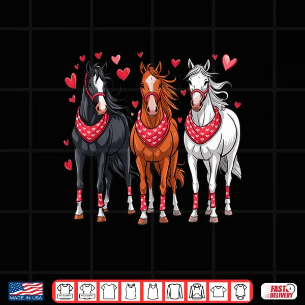 Design Horse Valentine Animals Shirt