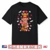 Cute Western Valentine Highland Cows With Hearts Shirt