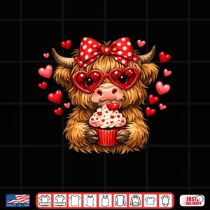 Cute Baby Highland Cow Valentine Shirt 4 Design Cute Baby Highland Cow Valentine Shirt