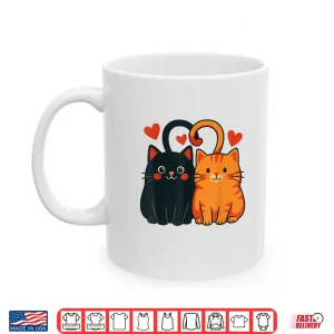 Mug Black And Orange Cat Valentine Ginger Cat ValentineS Day Shirt