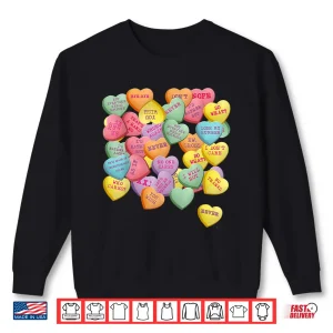 Sweatshirt Vintage Candy Conversation Hearts For Anti ValentineS Day Shirt