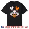 Valentines Day Boys Men Hearts Gaming Basketball Baseball Shirt