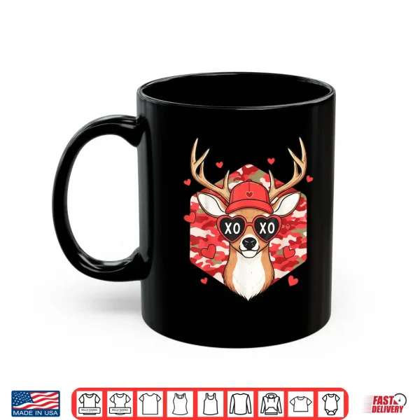 Mug Retro Hunting Deer Camo Valentines Day For Men Women Kids Shirt