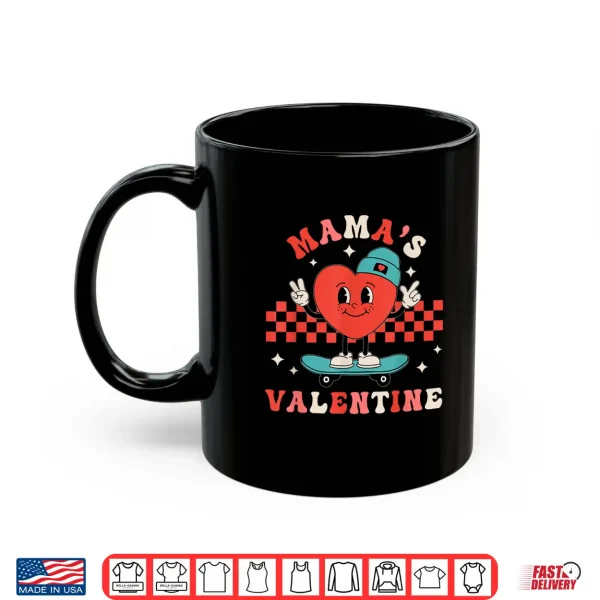Mug Retro Heart MamaS Valentine Mom For Boys Girls Kids Toddler Shirt