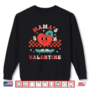 Sweatshirt Retro Heart MamaS Valentine Mom For Boys Girls Kids Toddler Shirt