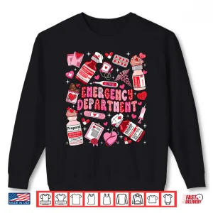 Sweatshirt Retro Emergency Department Ed Er Nurse Valentines Day Women Shirt