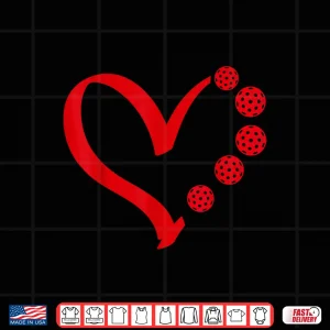 Design Pickleball Valentine Day Heart Pickleball Shirt