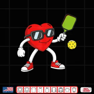 Design Pickleball Heart Valentine Day Cute Love Shirt