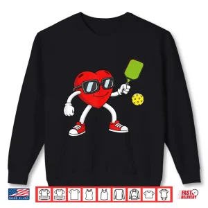 Sweatshirt Pickleball Heart Valentine Day Cute Love Shirt
