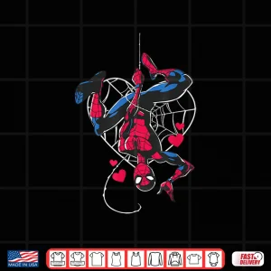 Design Marvel Comics Spider Man Valentine Heart Web Shirt