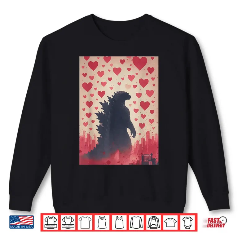Sweatshirt Japanese Valentine Kaiju Monster Art Men Boys Kids Shirt