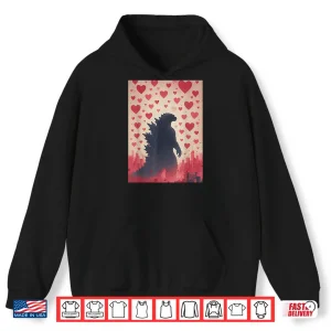 Hoodie Japanese Valentine Kaiju Monster Art Men Boys Kids Shirt