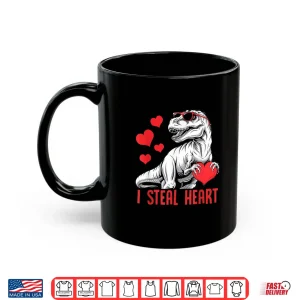 Mug I Steal Heart T Rex Dinosaur Valentine Kids Boys Shirt
