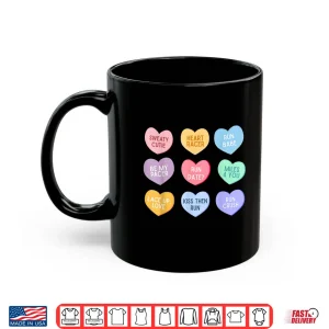 Mug Heart Candy Running Runner Valentine Day Marathon Game Day Shirt