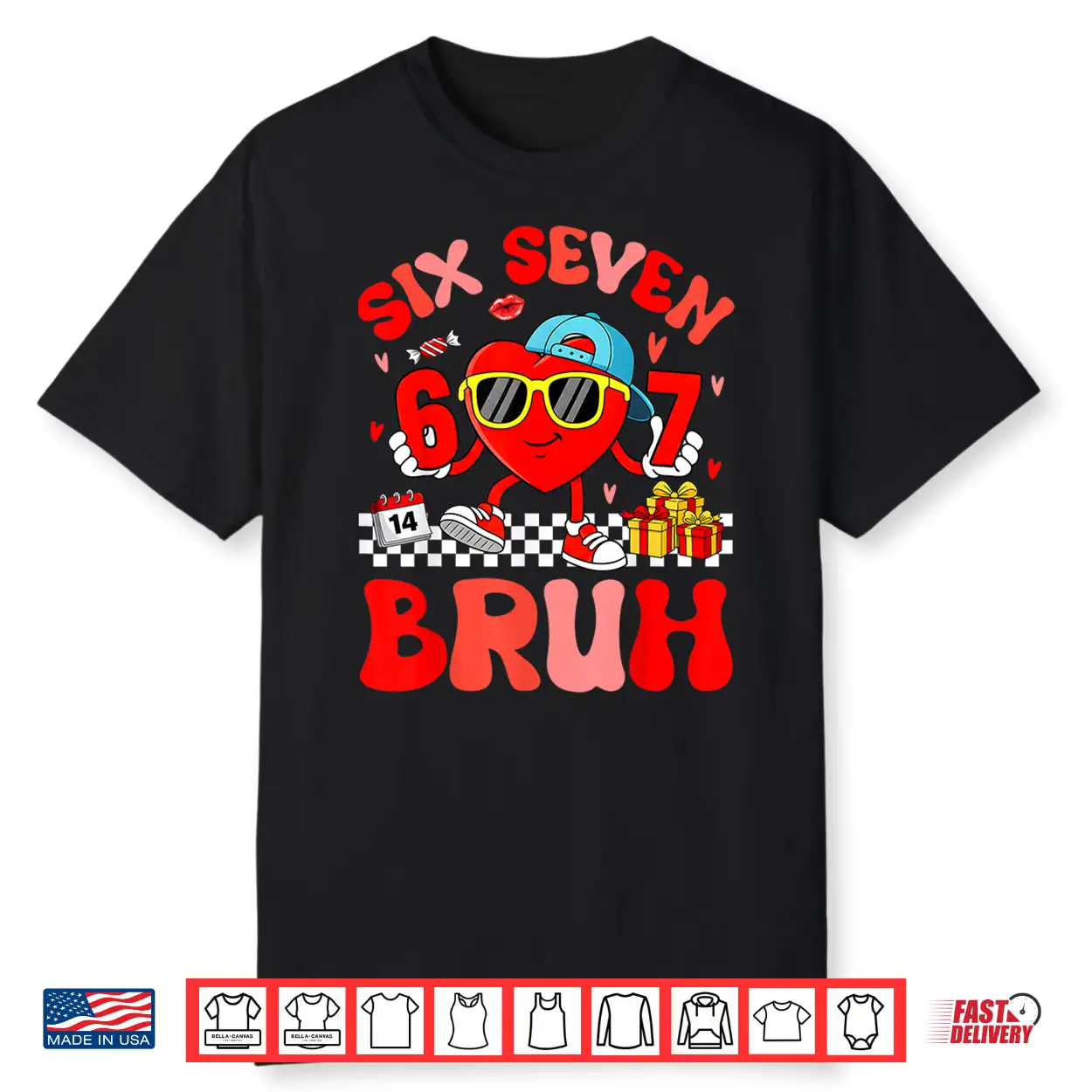 Funny Meme 67 Six Seven Bruh Valentine Heart Toddler Kid Boy Shirt Funny Meme 67 Six Seven Bruh Valentine Heart Toddler Kid Boy Shirt