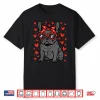 French Bulldog Heart Glasses Funny Valentine Frenchie Dog Shirt