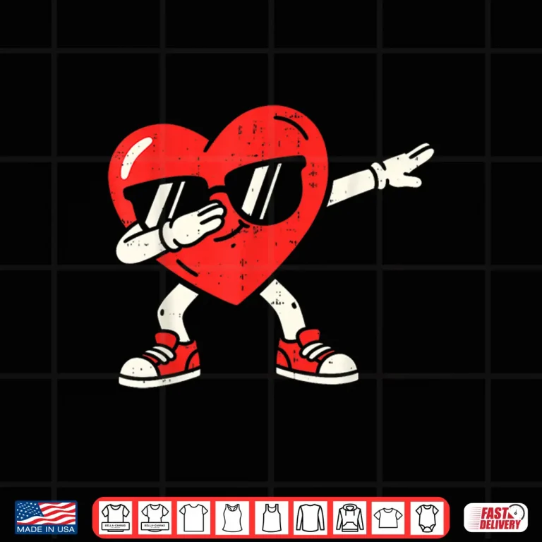 Design Dabbing Heart Dab Valentines Day For Teens Boys Girls Kids Shirt