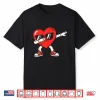 Dabbing Heart Dab Valentines Day For Teens Boys Girls Kids Shirt