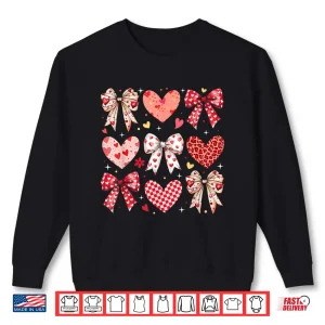 Sweatshirt Coquette Bow Leopard Hearts Valentine Women Girl Girly Shirt
