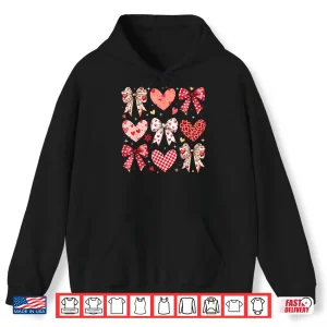 Hoodie Coquette Bow Leopard Hearts Valentine Women Girl Girly Shirt