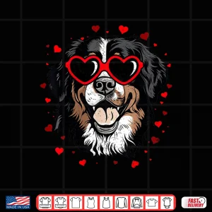 Design Bernese Mountain Valentine Heart Cute Dog Lovers Shirt