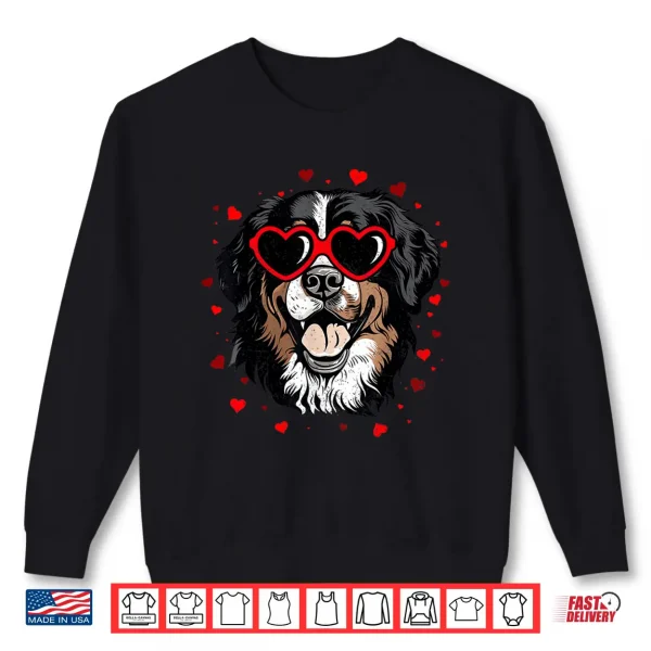 Sweatshirt Bernese Mountain Valentine Heart Cute Dog Lovers Shirt