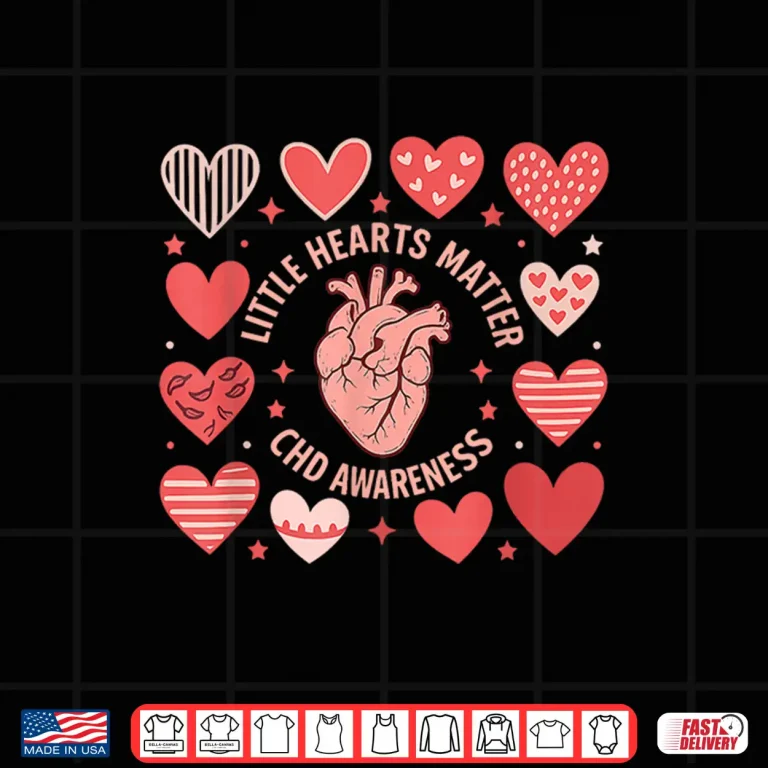 Design Heart Anatomy Valentine Little Hearts Matter Chd Awareness Shirt