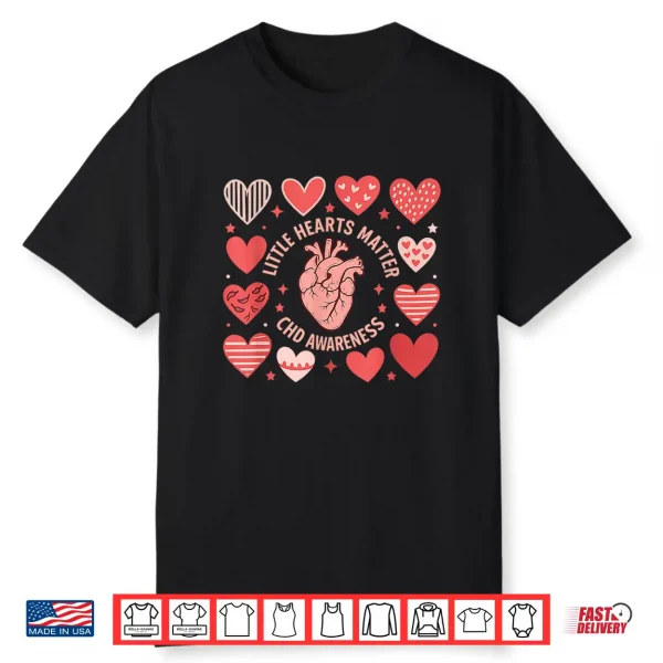 Heart Anatomy Valentine Little Hearts Matter Chd Awareness Shirt