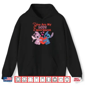 Hoodie Disney Stitch Angel Valentine You Are My Love Experiment Shirt