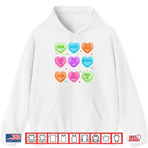Hoodie Cute Candy Heart Outfit Valentine Women Girl Shirt