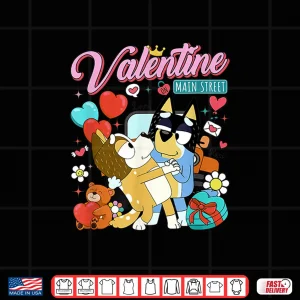 Design Chili And Bandit Blue Dog Valentine Valentine On Main St Shirt