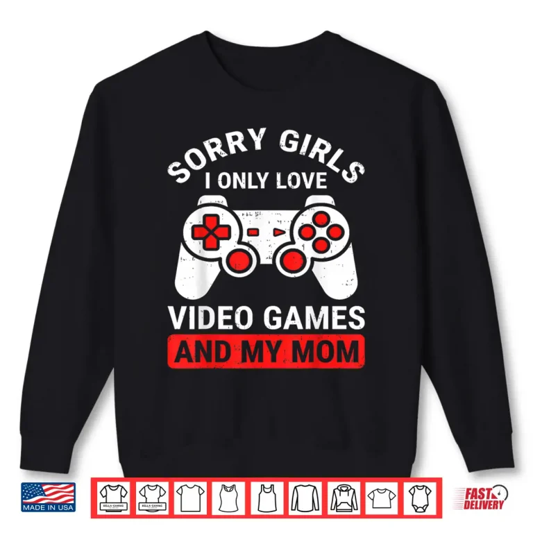 Sweatshirt Video Game Funny Gamer Valentines Day For Teens Boys Kids Shirt